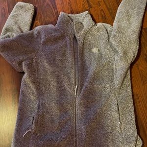 Woman’s North face fuzzy jacket